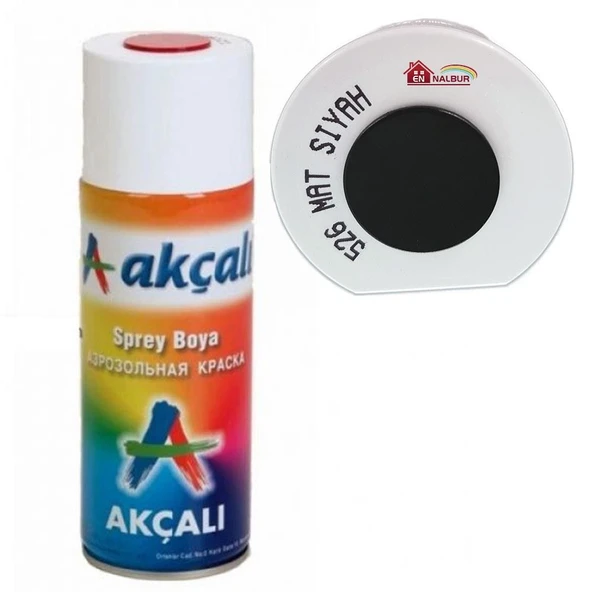 Akçalı Sprey Boya 400 ml 526 Mat Siyah ürün görseli 1