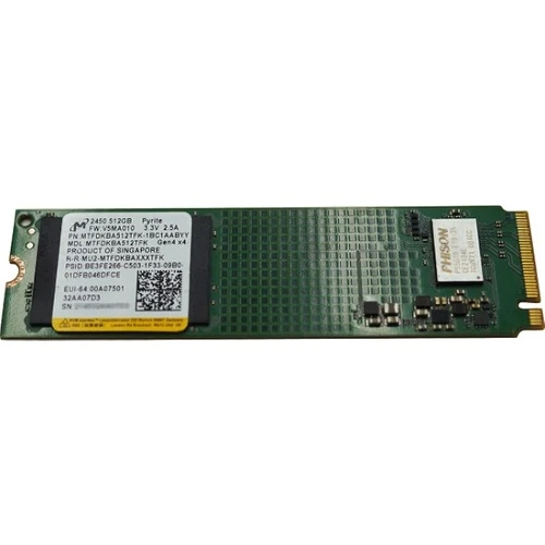 Mikron 2280 512GB PCIE NVME M.2 3400/2500 Gen4x4 SSD (Kutusuz)