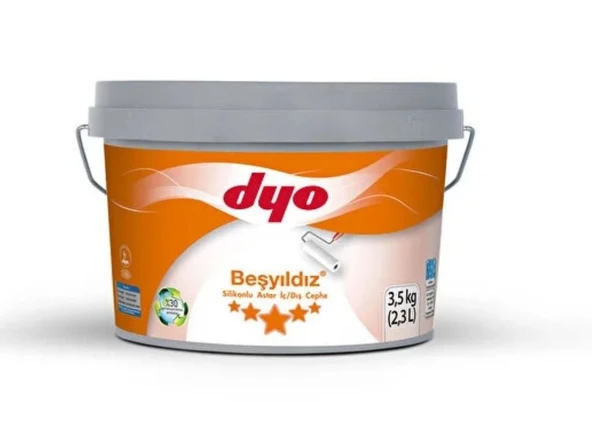 Dyo Beşyıldız Silikonlu İç Dış Astar 3,5 Kg Beyaz - 2