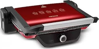 Karaca Gastro Classic 6 Dilim Kapasiteli Izgara ve Tost Makinesi Matte Red 2000W ürün görseli 1