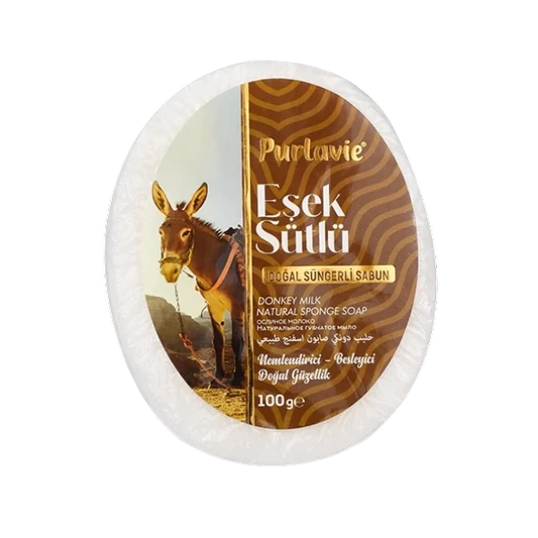 Purlavie Süngerli Eşek Sütü Sabun 100 Gr ürün görseli