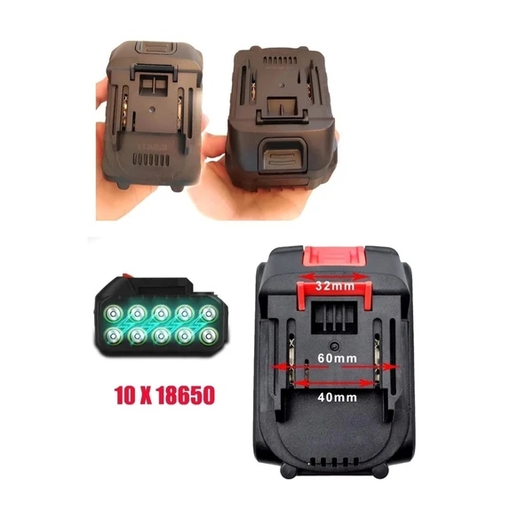 Kimmer Plus Şarjlı Matkap, Kırıcı, Taşlama, İspiral, Budama, Testere, Somun Sıkma Bataryası 10 Pili - 3