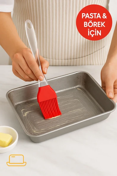 4’Lü Pratik Silikon Mutfak Seti – Karıştırma, Yağlama, Servis ve Krema Kaplama - 2