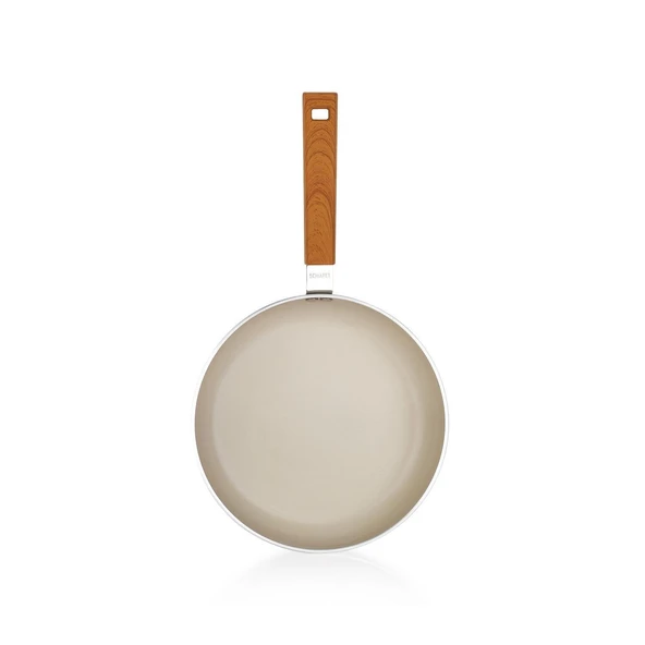 Schafer Ceramoni Seramik Tava 24 Cm Cam Kapaklı – Krem - 3