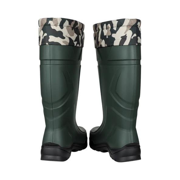 Konçlu PU Uzun Avcı Çizmesi - Su Geçirmez - Kaymaz Taban - Thermoking - Balıkçı Çiftçi Çizme - Resim 5