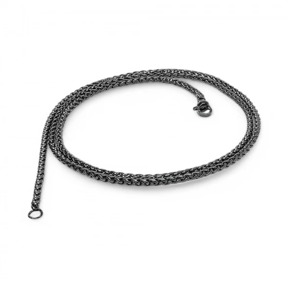 Siyah Renk Çelik Kolye 2.5Mm 3183CEK013 - Resim 2