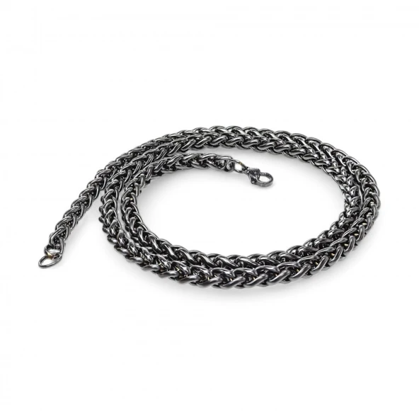 Siyah Renk Çelik Kolye 6Mm 3183CEK019 - Resim 2