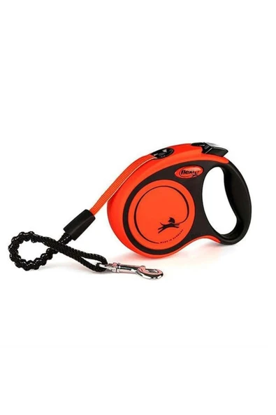 Xtreme Şerit Otomatik Köpek Gezdirme Tasması Kırmızı/Siyah Medium 5 Mt - 1