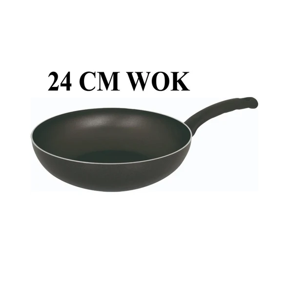 Mehtap Teflon Wok Tava - 24 CM Cam Kapaklı - 3