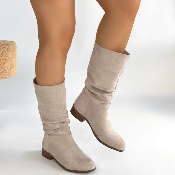 Plod Bej Süet Çizme - Resim 4