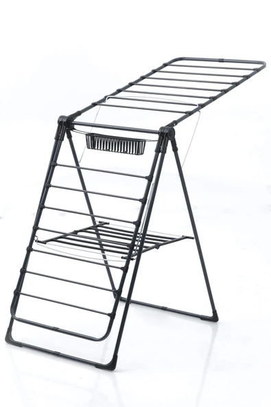 Devecioğlu Harbinger MM016 ALENDA (Siyah) Kalın Borulu Çamaşır Kurutma Askılığı