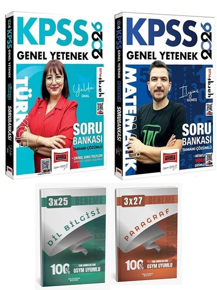 Anla Kazan + Yargı 2026 KPSS Türkçe + Matematik Soru Bankası 2 li Set Yargı Yayınları ürün görseli 1