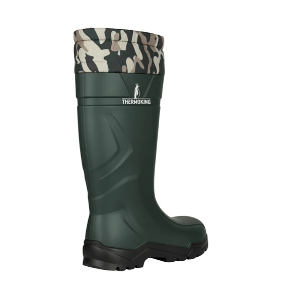 Konçlu PU Uzun Avcı Çizmesi - Su Geçirmez - Kaymaz Taban - Thermoking - Balıkçı Çiftçi Çizme - Resim 4