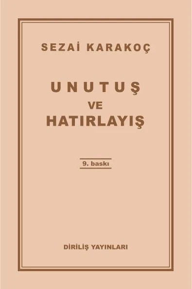 Unutuş ve Hatırlayış ürün görseli