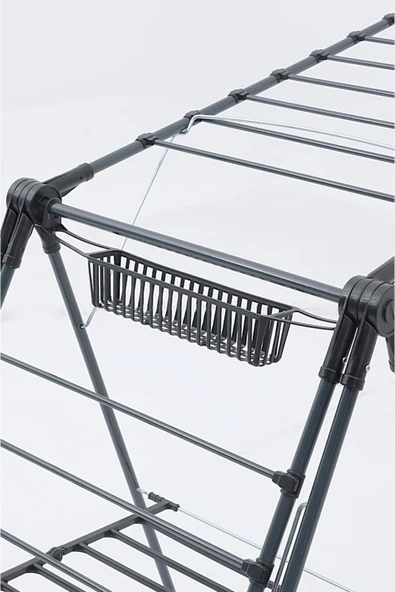 Devecioğlu Harbinger MM016 ALENDA (Siyah) Kalın Borulu Çamaşır Kurutma Askılığı - 4