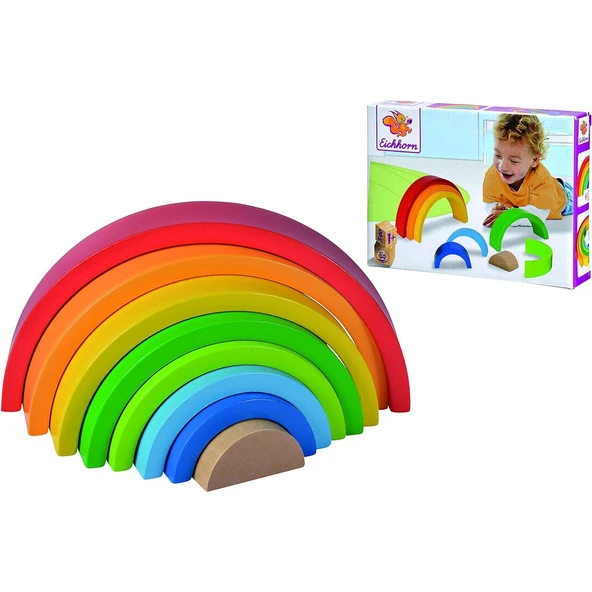 Simba Eichhorn Waldorf 8 li Ahşap Gökkuşağı Oyuncağı