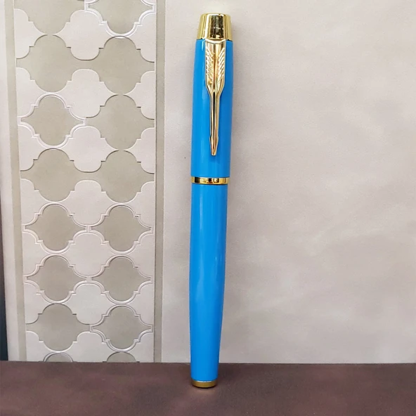 Periboia Turkuaz Metal Roller Kalem