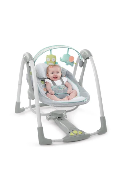 Ingenuity Swing And Go Gri Taşınabilir Salıncak-Ana Kucağı - Resim 7