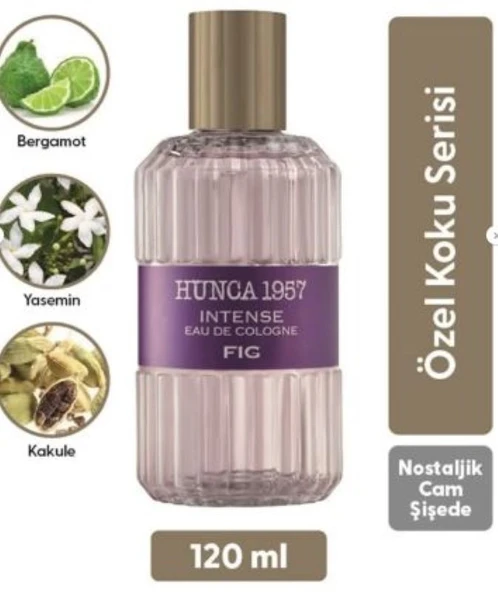 2 Adet Hunca 1957 Intense Fig 120 Ml Sprey Kolonya - Eau De Cologne - Resim 2