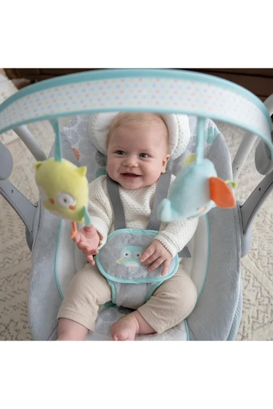 Ingenuity Swing And Go Gri Taşınabilir Salıncak-Ana Kucağı - Resim 4