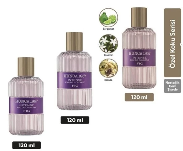 3 Adet Hunca 1957 Intense Fig 120 Ml Sprey Kolonya - Eau De Cologne ürün görseli