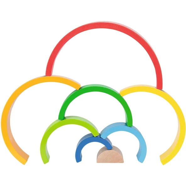 Simba Eichhorn Waldorf 8 li Ahşap Gökkuşağı Oyuncağı - 2