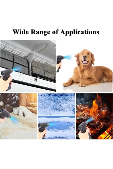 Araç Ev ve Elektronik Temizliği İçin Güçlü Şarjlı Hava Üfleme Makinesi 130.000 RPM Turbo Fan Blower - 5