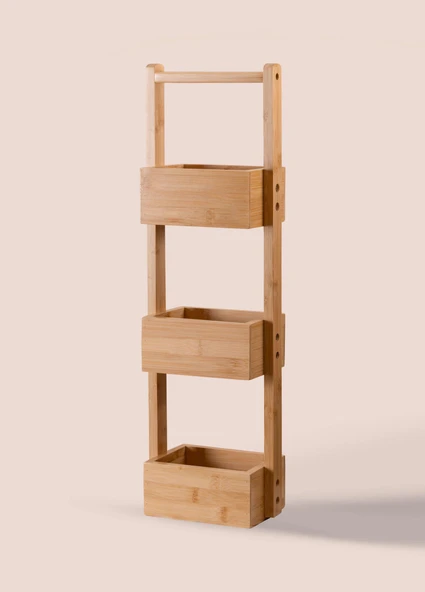 The Mia Bambu 3 Katlı Düzenleyici Raf 65x20x13 Cm - Resim 3