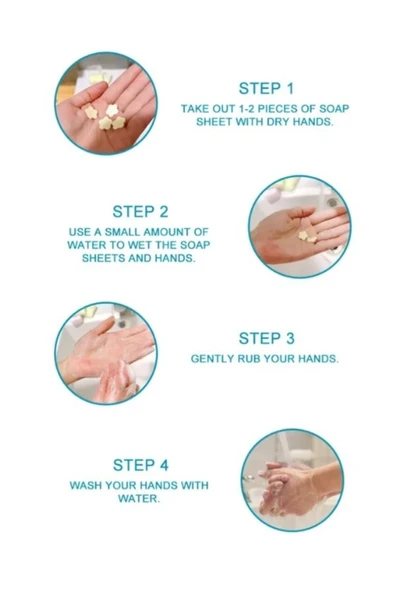 Pratik Hijyenik Çözüm 10 Adet Renkli Kağıt Sabun Kutusu 1000 Yaprak Kokulu Tek Kullanımlık El Sabunu - 5