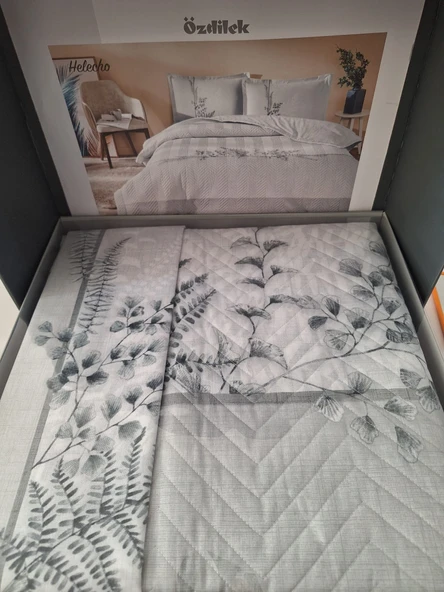 Özdilek RANFORCE ÇİFT KİŞİLİK DÖRT MEVSİM SET HELECHO GRİ - 2