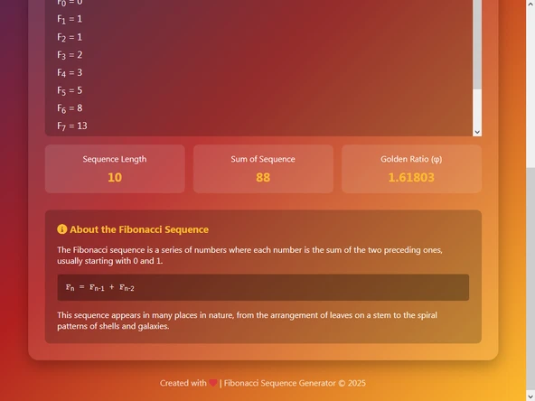 Fibonacci Sequence Generator - 2