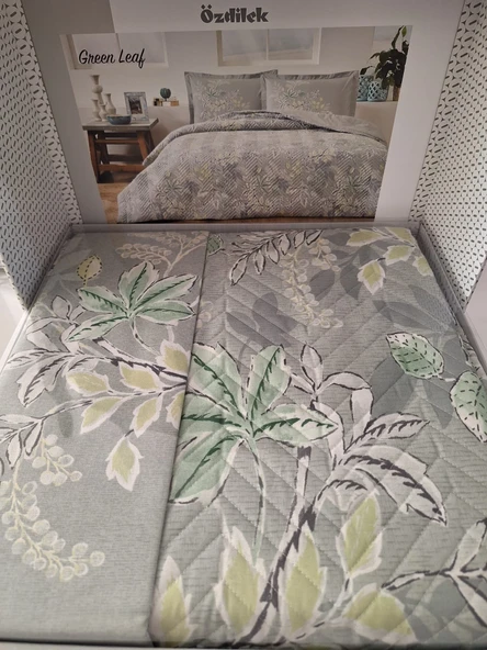 Özdilek Green Leaf Çift Kişilik Kapitone Nevresim Takımı - 2
