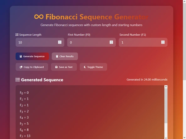 Fibonacci Sequence Generator - 1