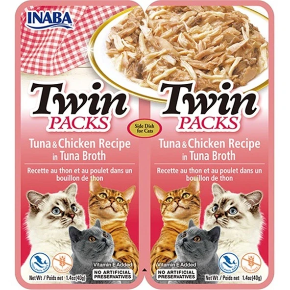 Ciao Twins Churu Ton Balıklı ve Tavuklu Kedi Çorbası 2 X 40 gr - 1