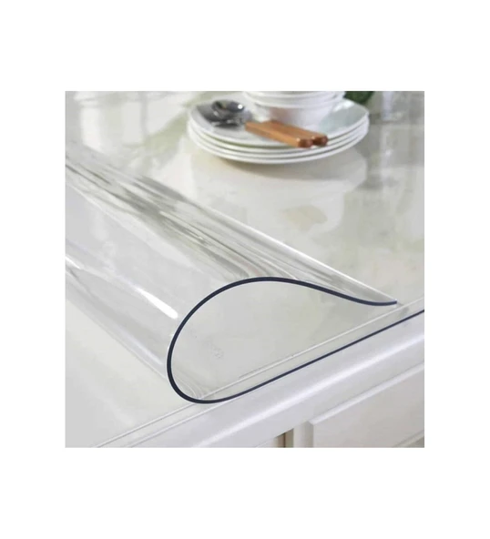 Şeffaf Masa Örtüsü 70cm X 130cm 1.8mm Pvc Masa Örtüsü Koruyucu ürün görseli