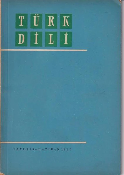 Türk Dili 189 Haziran 1967 ürün görseli