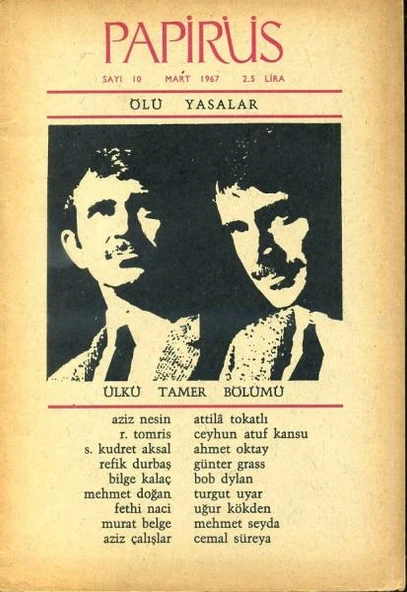 Papirüs Aylık Dergi Sayı 10 Mart 1967 ürün görseli