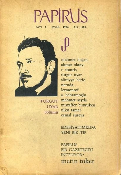 Papirüs Aylık Dergi Sayı 4 Eylül 1966 ürün görseli 1