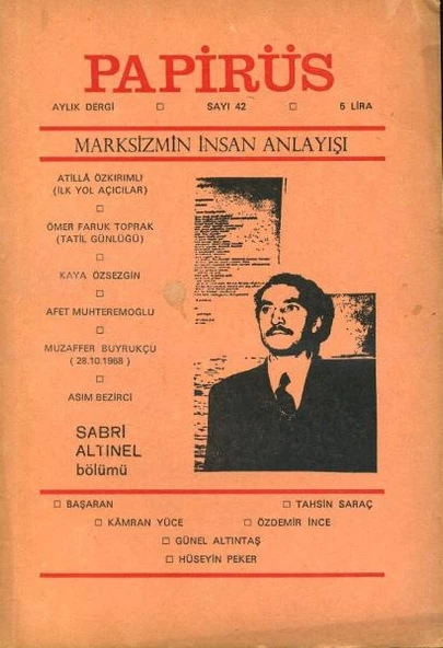 Papirüs Aylık Dergi Sayı 42 Aralık 1969 ürün görseli