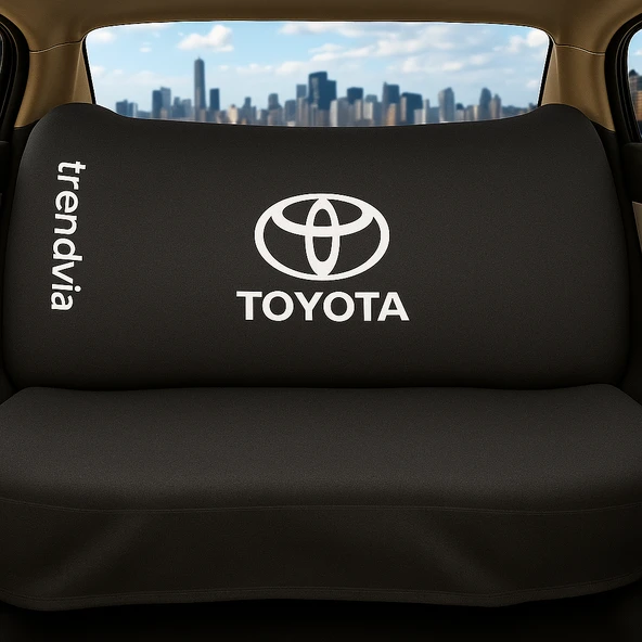 Toyota Siyah Renk Ön Arka Koltuk Kılıfı Penye Servis Tipi Araba Koltuk Koruyucu - 2