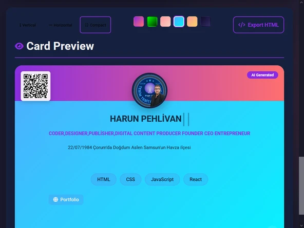 AI Profile Card Generator - 10
