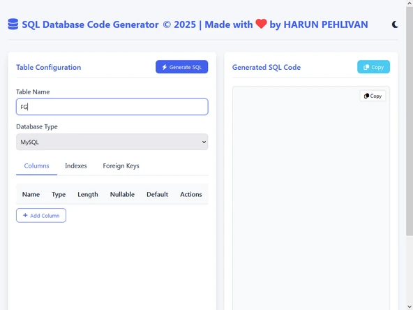 SQL Database Code Generator - 2
