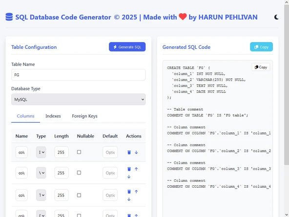SQL Database Code Generator - 9