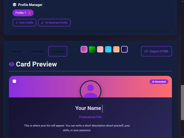 AI Profile Card Generator - 6