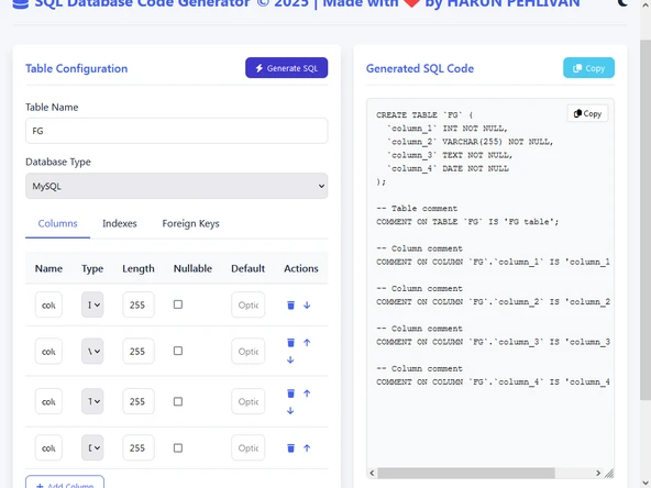 SQL Database Code Generator - 5