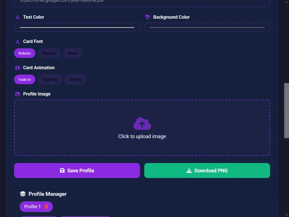 AI Profile Card Generator - 3