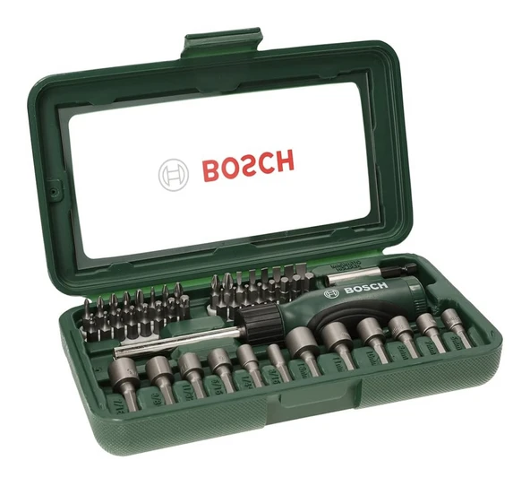 Bosch 46 parça cırcırlı tornavida lokma vidalama seti ürün görseli