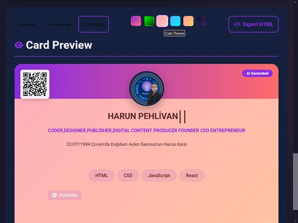 AI Profile Card Generator - 9
