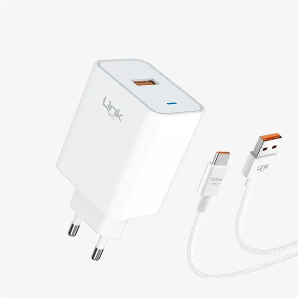 LinkTech T461e Eco 45W (67-120W) QC3.0 Turbo Şarj Type-C Kablolu Şarj Aleti