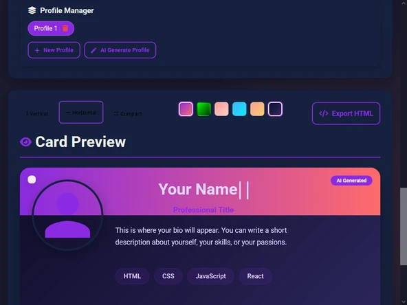 AI Profile Card Generator - 5